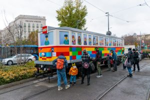 Lego tram in Budapest